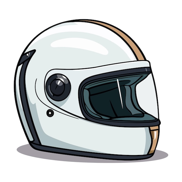 Desenho animado de corrida de motocicleta com capacete