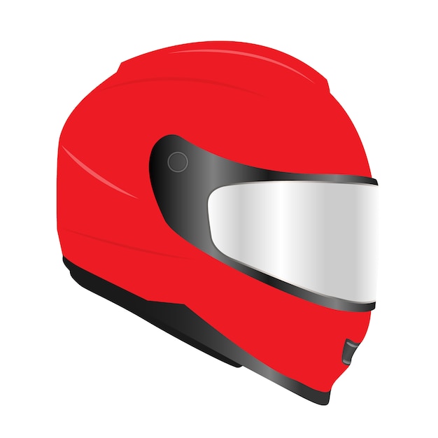 Vetor capacetes de corrida 3d realista com viseira de vidro
