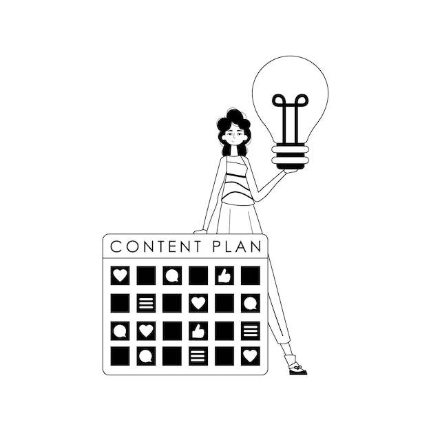 capacitor filha objetivo e lâmpada de luz confortável presente de sociável líquido escurecer e branco maneira analógica estilo trendy ilustração vetorial