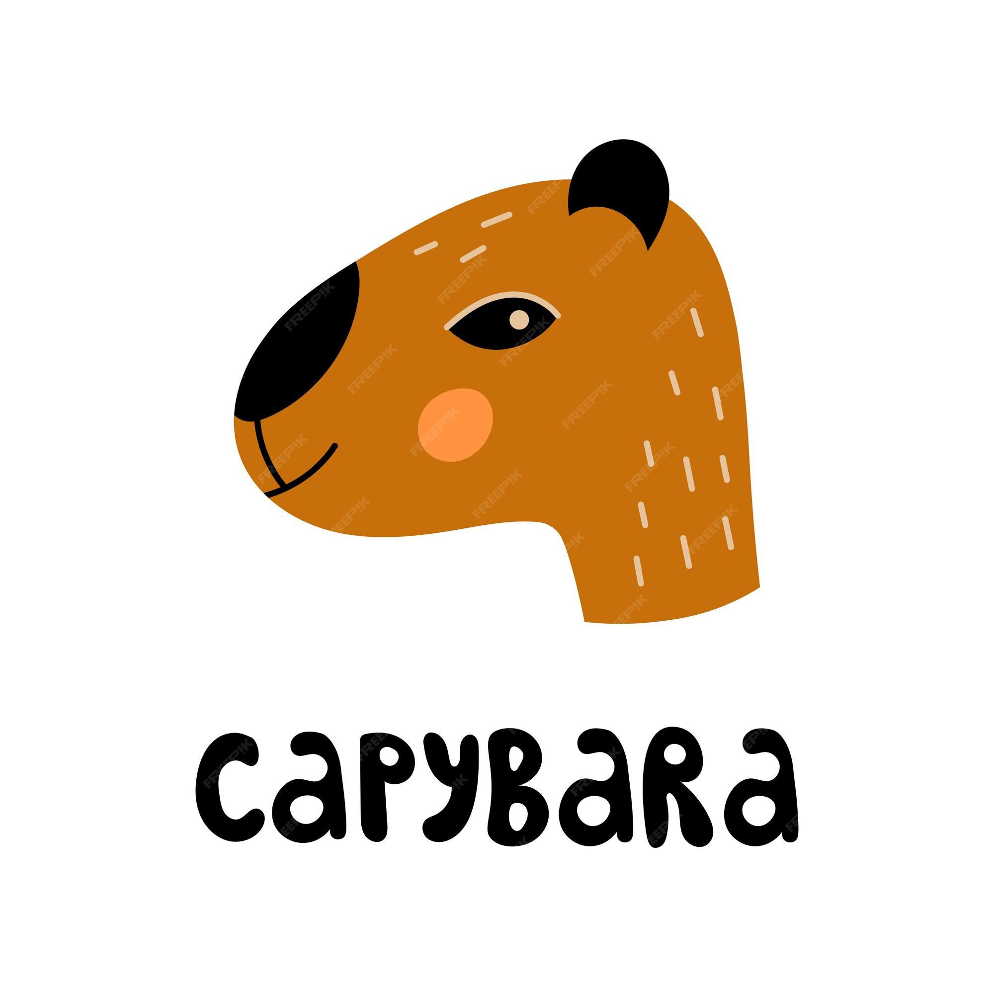 Baixar Vetor De Design Fofo De Camiseta Capivara