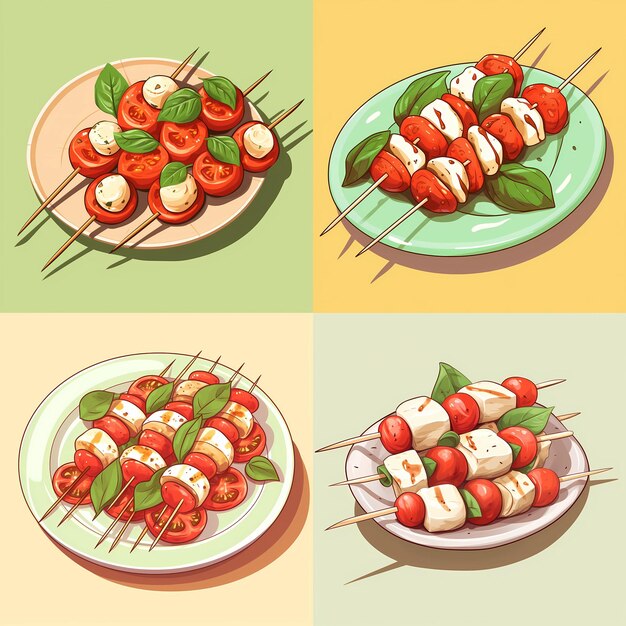 Vetor caprese_skewers