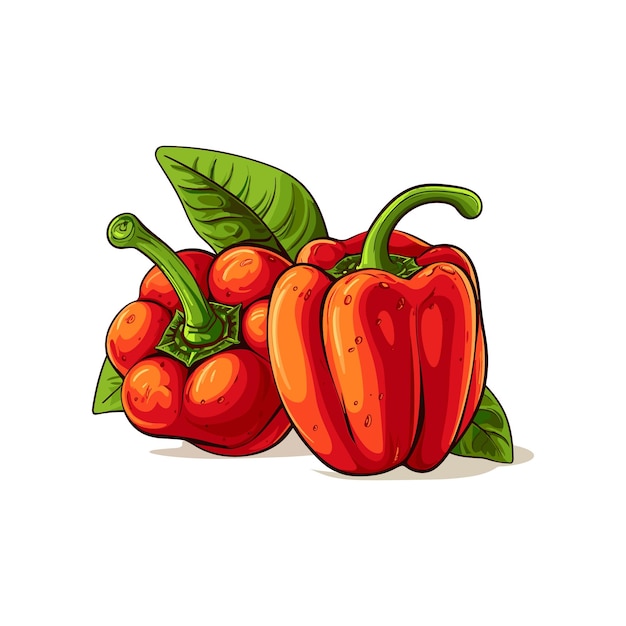 Vetor capsicum vegetal vetor realista vegetal vetor ilustração