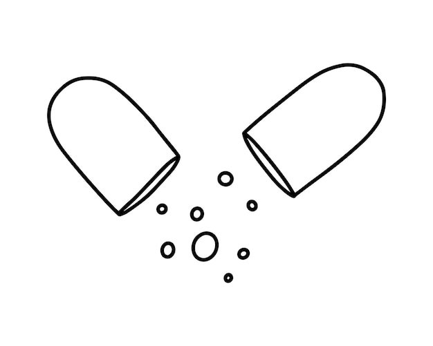 desenho de Medicamentos em cápsulas para colorir