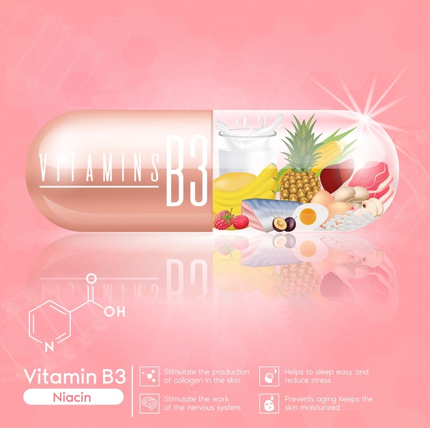 Cápsulas de vitamina b12 de cor creme