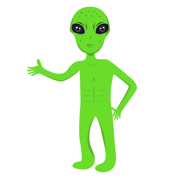 Cara alienígena de desenho animado