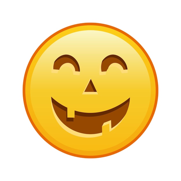 Cara assustadora de halloween tamanho grande de sorriso emoji