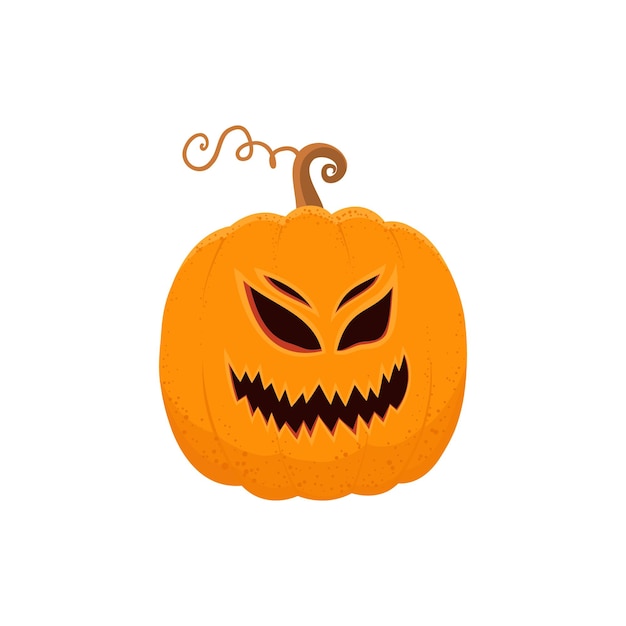 Cara de abóbora com sorriso assustador, elemento de design para o Halloween