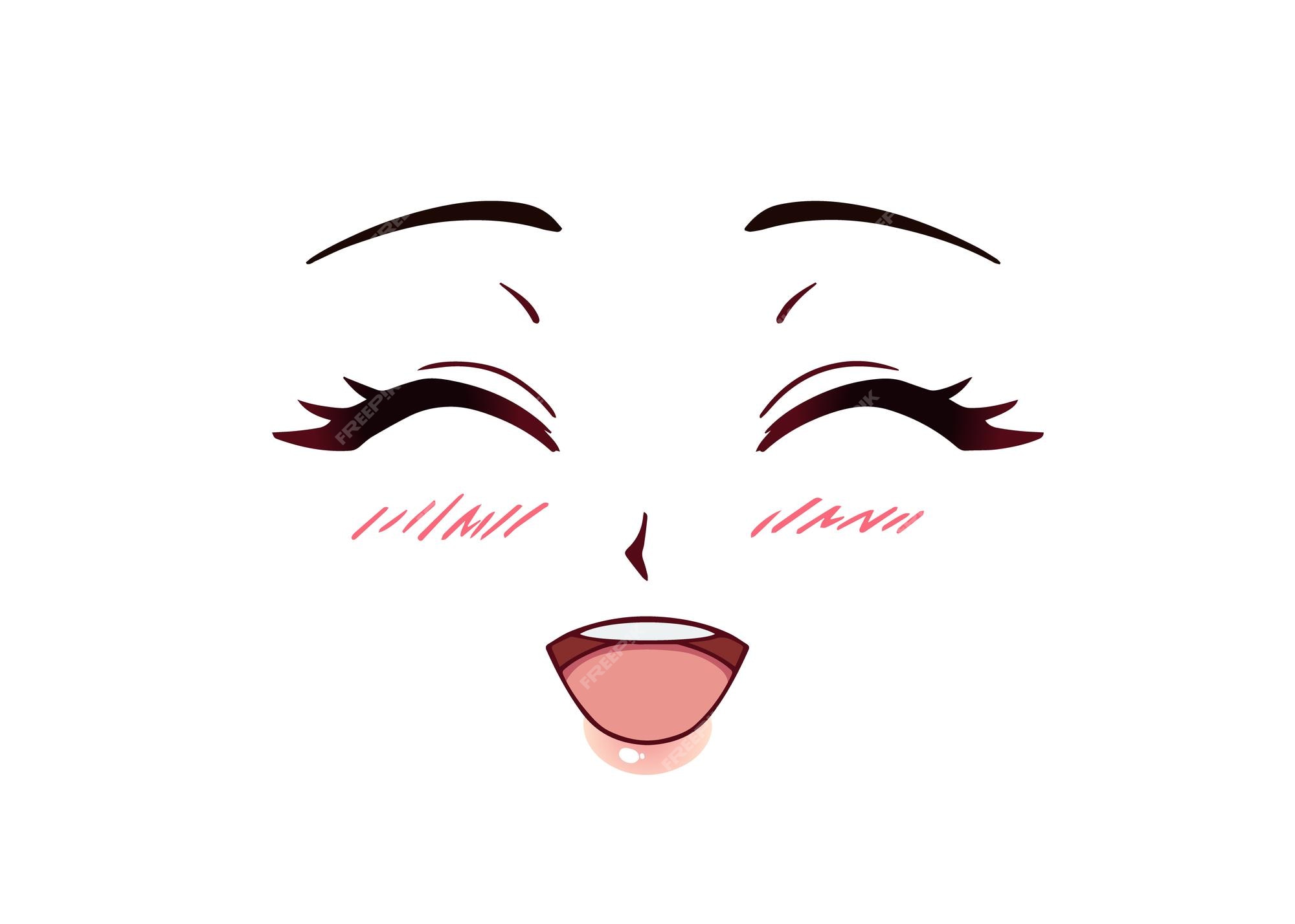 Olhos e boca, Roblox Anime Drawing Manga, uau!venha a sua boca, rosto,  sorridente, desenhos animados png