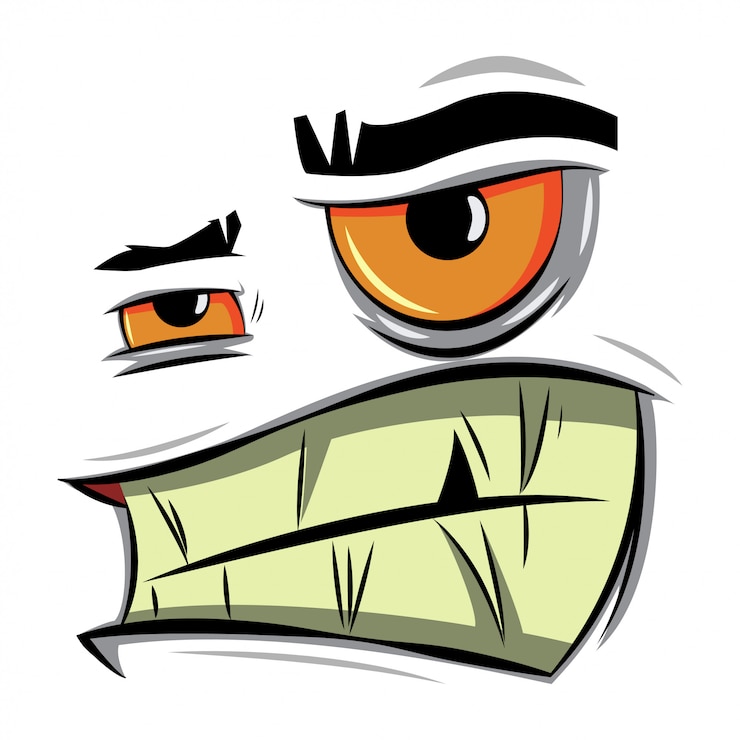 Vetor cara de desenho animado com raiva