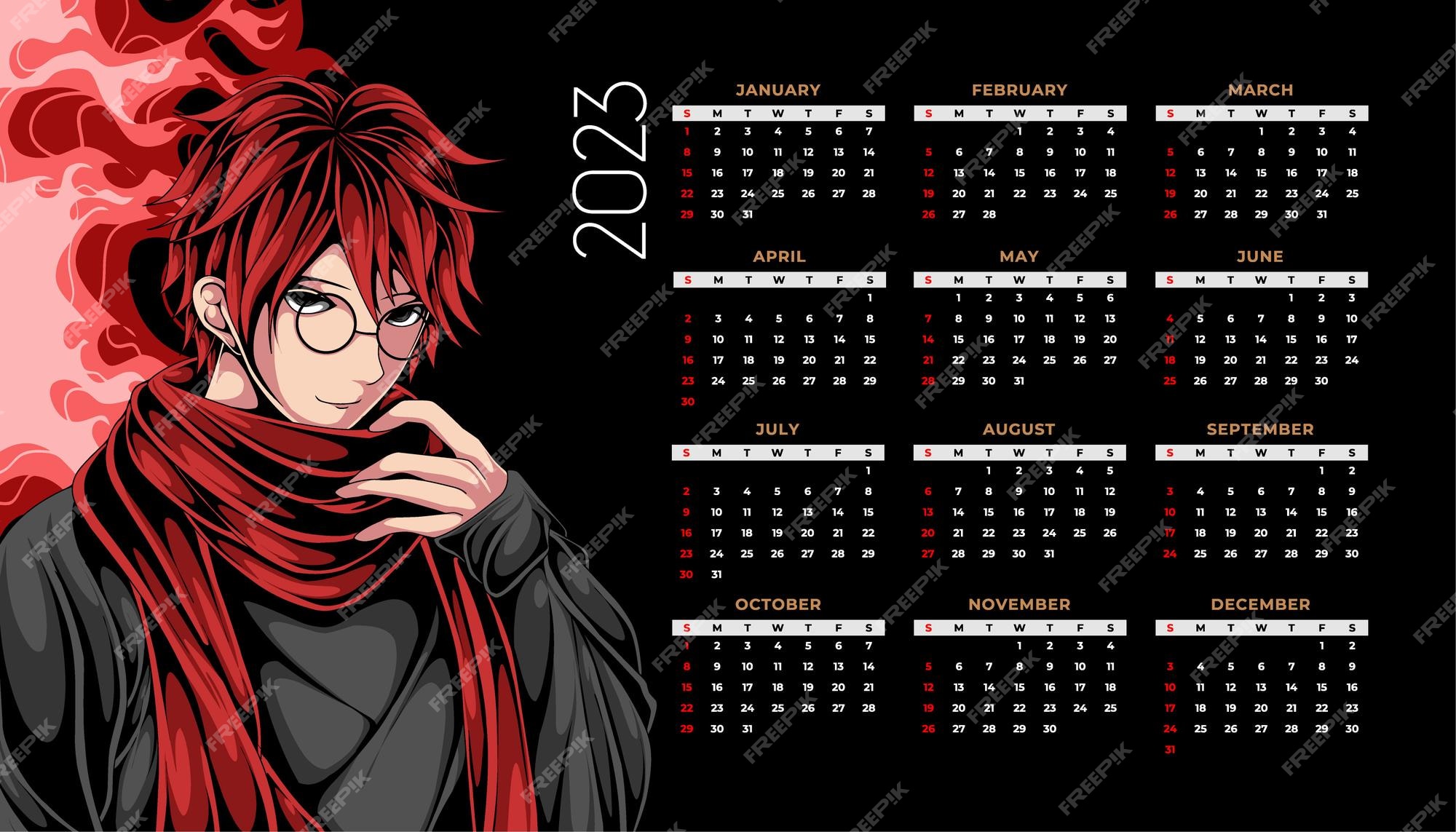 Que personagem de anime você é no calendário?