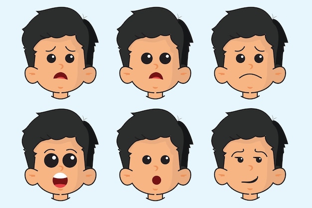Caracteres de emoticons planos Menino