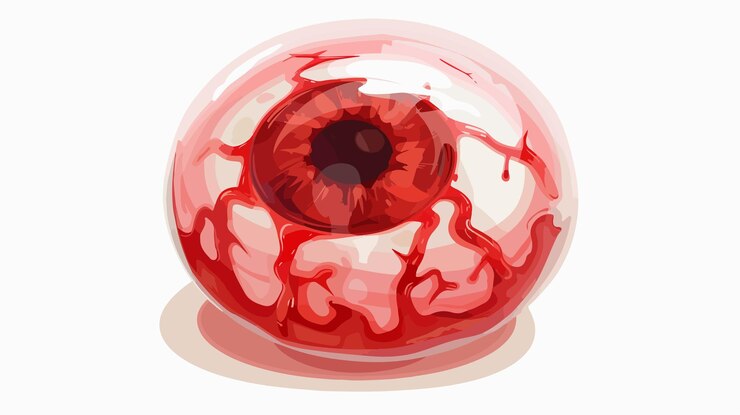 Vetor caramelos de goma em forma de globo ocular assustadores para guloseimas e festas de halloween