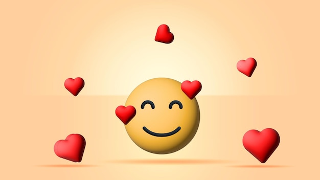Caras de emoticons engraçados emoji amarelo com conjunto de ícones vetoriais estilizados em 3D de expressões faciais