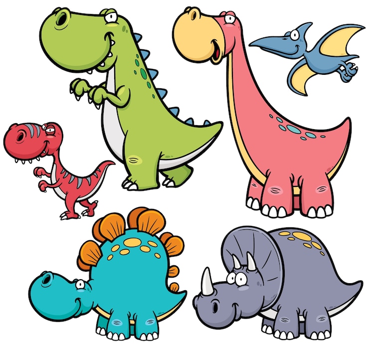 Caráter de dinossauro dos desenhos animados