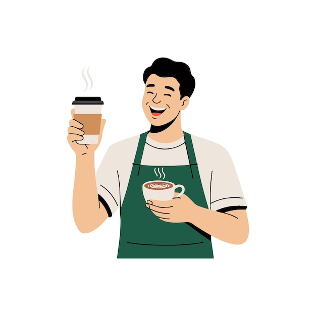 Caráter vintage do café Barista