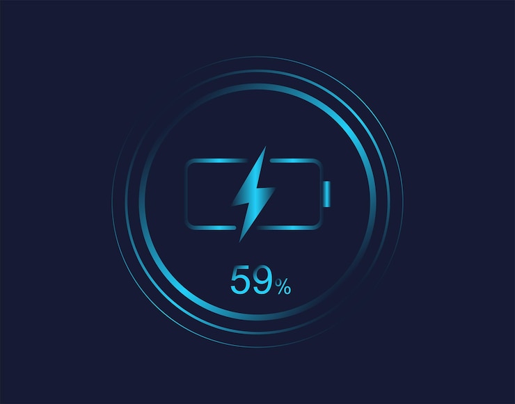 Vetor carga sem fios ícone de carga rápida ícone de indicador de carga da bateria nível de energia da bateria