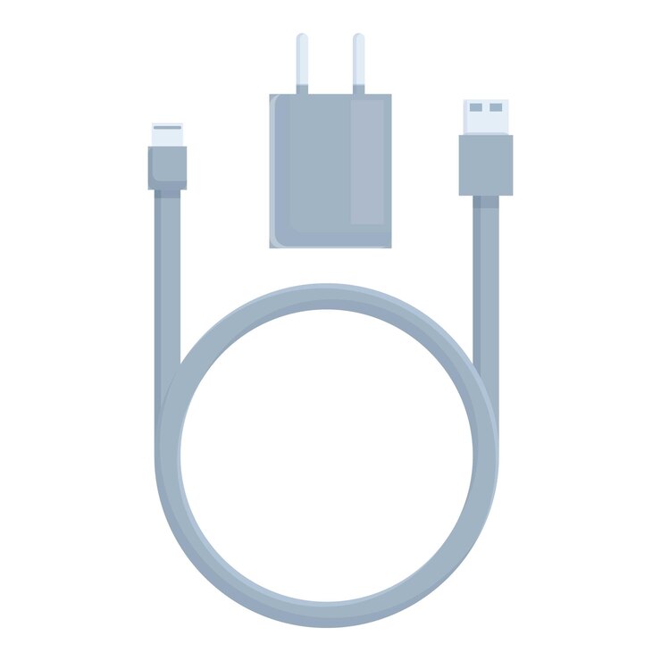 Cargador de energia ícone de bateria vetor de desenho animado Recarregar telefone