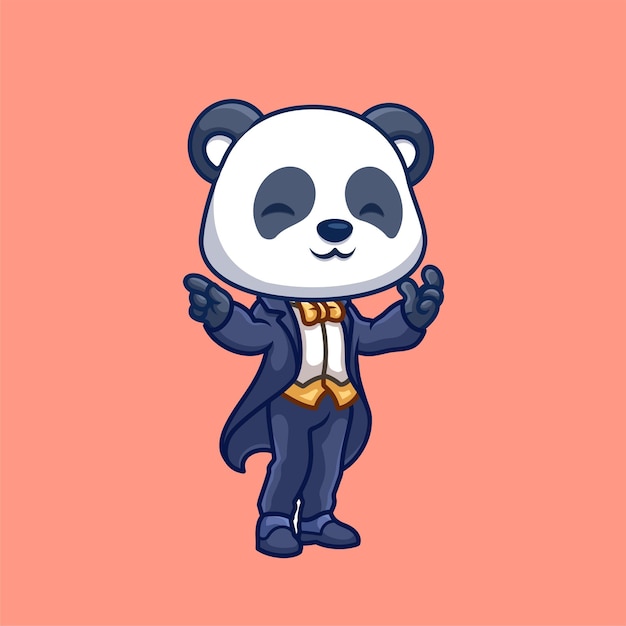 Caricatura do mágico panda