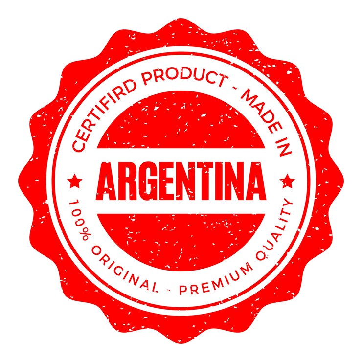 Vetor carimbo de borracha do país argentino
