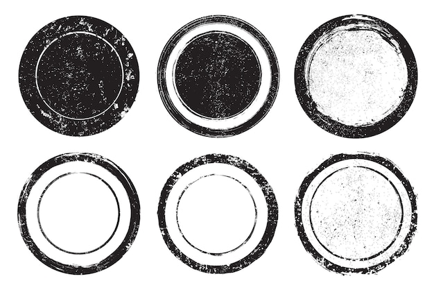Carimbos de borracha de aflição do grunge