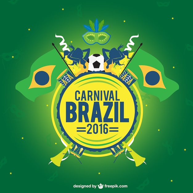 Vetor carnaval brasil 2016 fundo