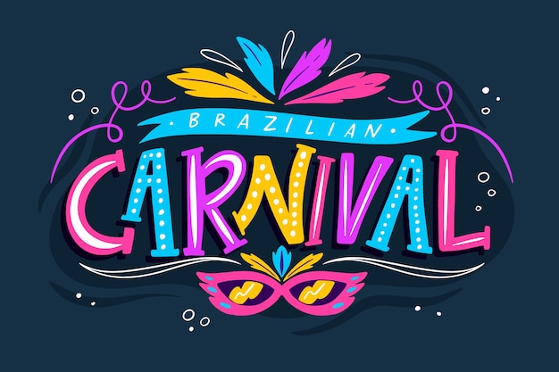 Vetor carnaval brasileiro de mão desenhada