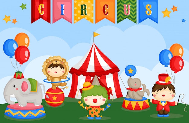 Vetor carnaval circus day