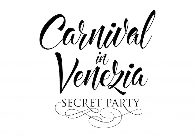 Carnaval em letras de venezia