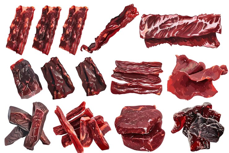 Vetor carne realista isolada em fundo branco pronta para ser aplicada ao seu projeto ilustração vetorial