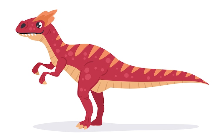 Vetor carnotaurus carnotaurus dinossauro carnívoro carcharodontosaurus dino antigo réptil carneiro ilustração vetorial plana carcharodon dinossauro em branco