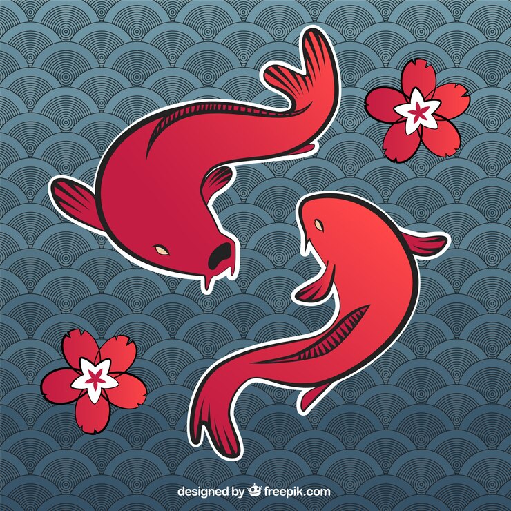 Vetor carpas koi
