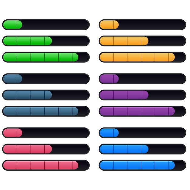 carregamento colorido, experiência, progresso