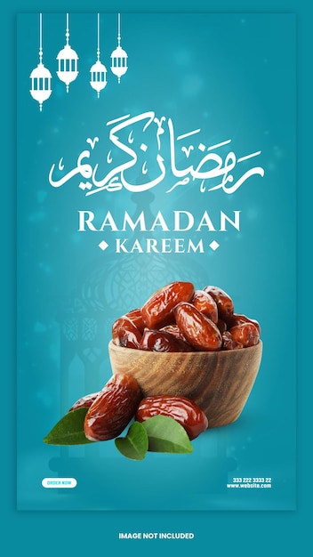 Carretel de design de postagem do Ramadã do Facebook