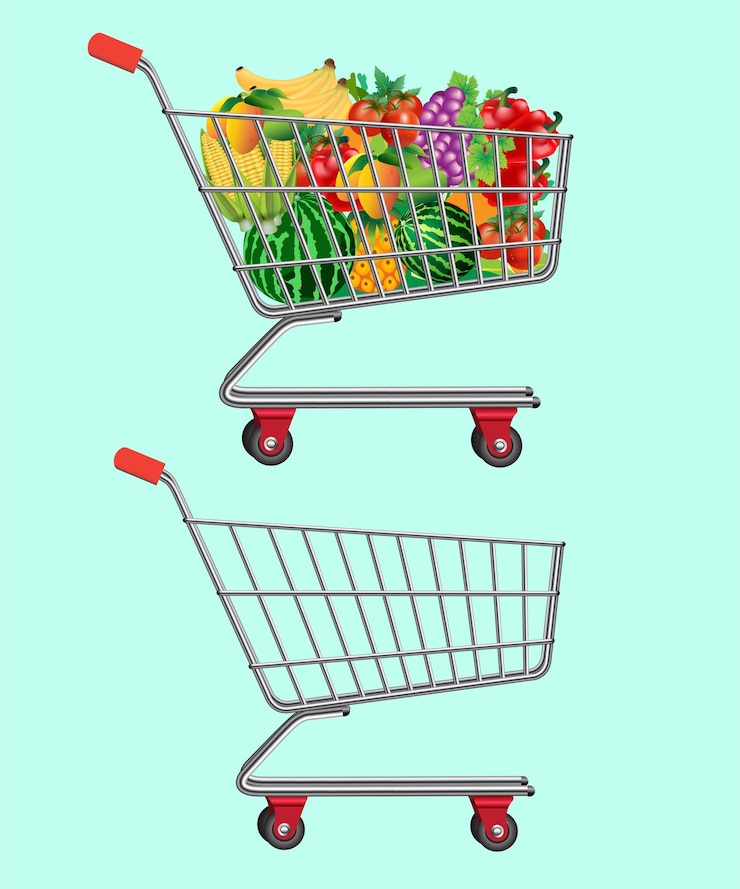 Vetor carrinho de compras