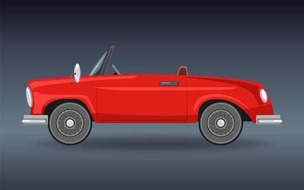 Carro clássico em fundo cinza