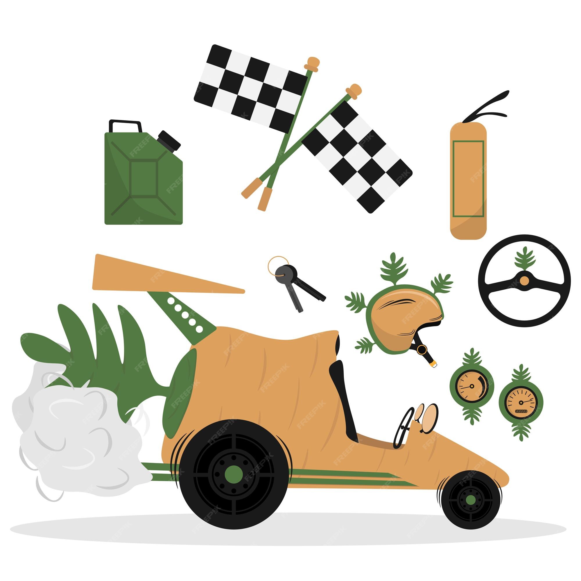 Car?teres Dos Vegetais Dos Desenhos Animados Ilustração do Vetor