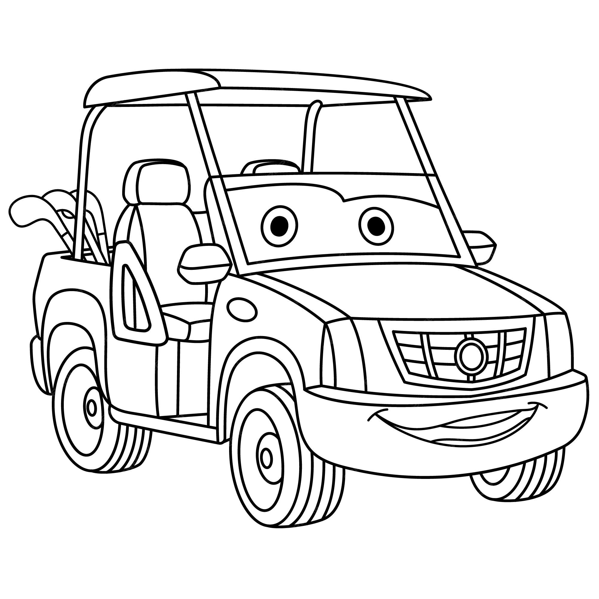 Livro Para Colorir Dos Desenhos Animados Das Crianças Para Meninos Vector a  Ilustração De Uma Garagem Com Carros Vivos Ilustração do Vetor - Ilustração  de arte, linha: 95068683