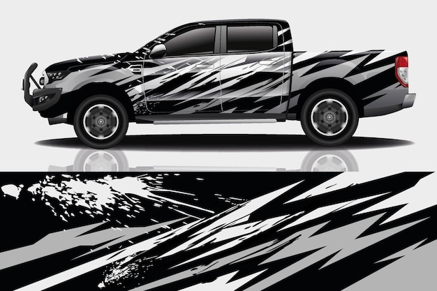 carro esporte decalque envoltório projeto vector