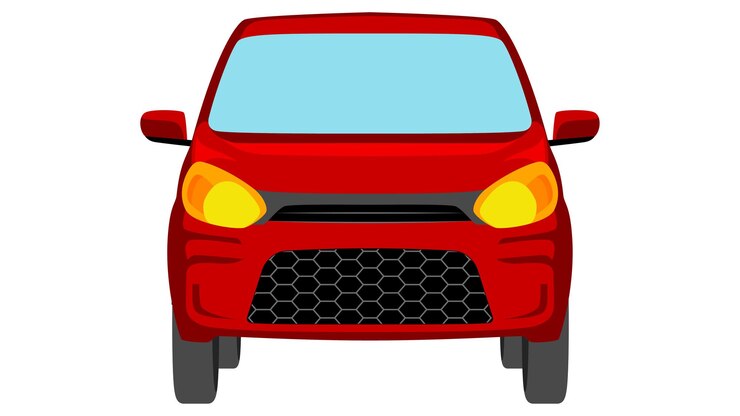 Vetor carro hatchback pequeno em vetor de cor brilhante ilustração em vetor de cor plana e brilhante de carro realista