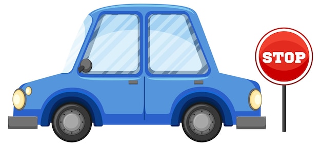 Vetor carro isolado em estilo cartoon