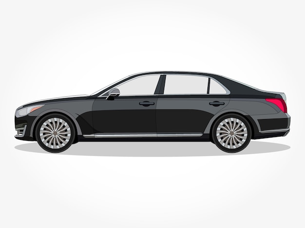 carro preto realista com detalhes