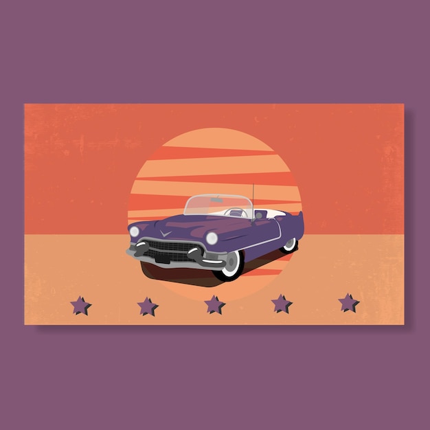 carro retro roxo