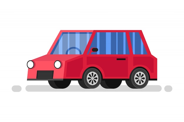 Carro vermelho dos desenhos animados