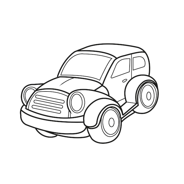 Carro vetor ilustração de arte livre preto e branco