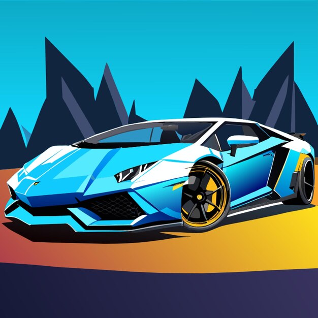 Vetor carroceria completa lamborghini aventador lp7504 superveloce 4k ilustração vetorial de alta qualidade