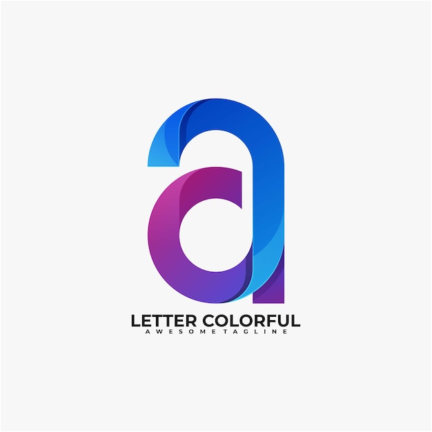 Carta colorida design de logotipo vetorial cor moderna