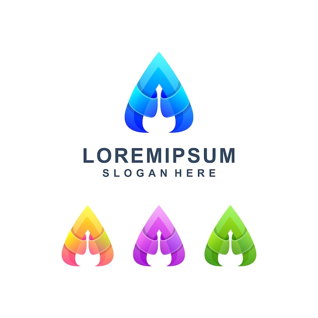 Carta colorida um logotipo premium