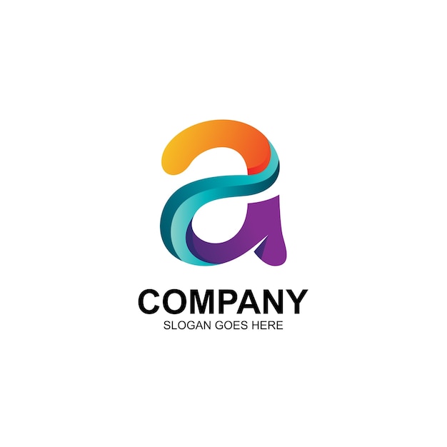 Carta colorida um logotipo
