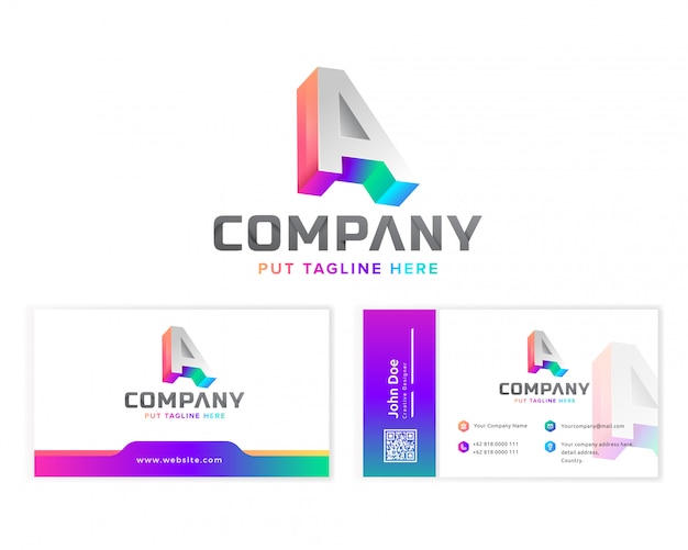 Carta criativa A logotipo para empresa