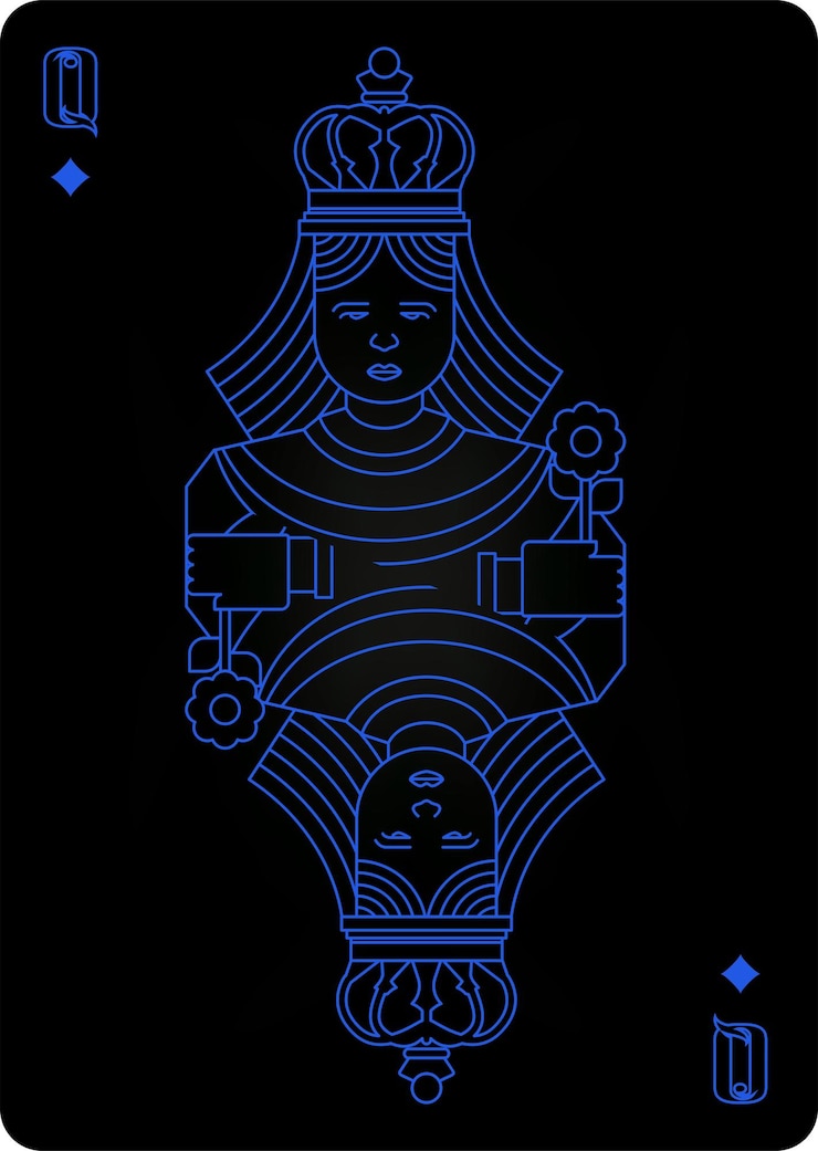 Vetor carta de jogo q ou rainha
